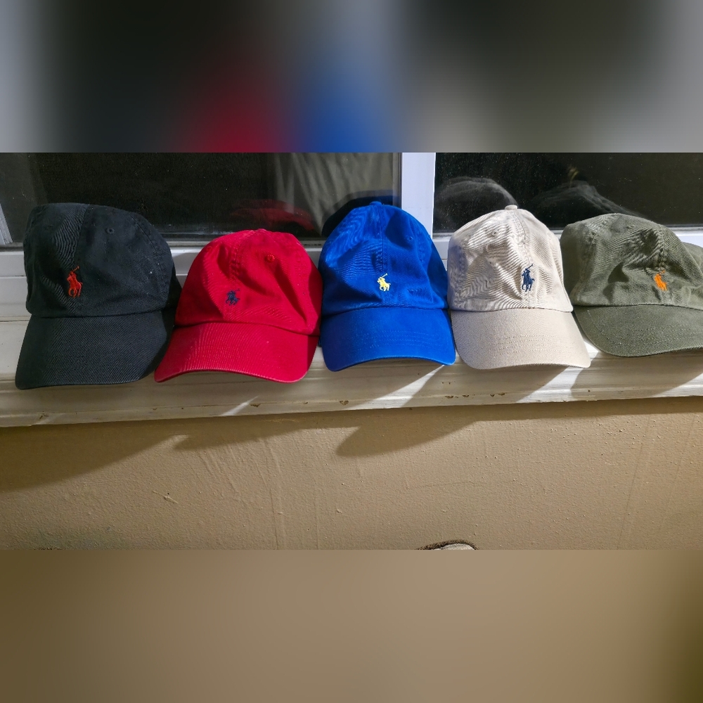 Polo by Ralph Lauren Men's Cap Collection - Black, Red, Blue, Olive